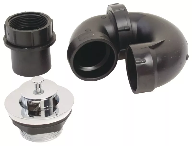 Black Abs Plastic Bathtub P-trap Ea
