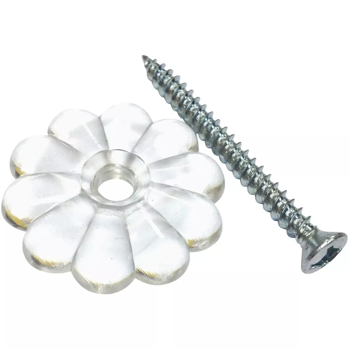 Clear Rosette With Screws (24-count) Ea