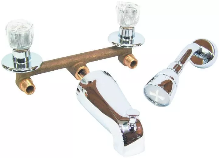 Tiger Chrome 2-handle Knob Tub And Shower Valve Diverter Ea