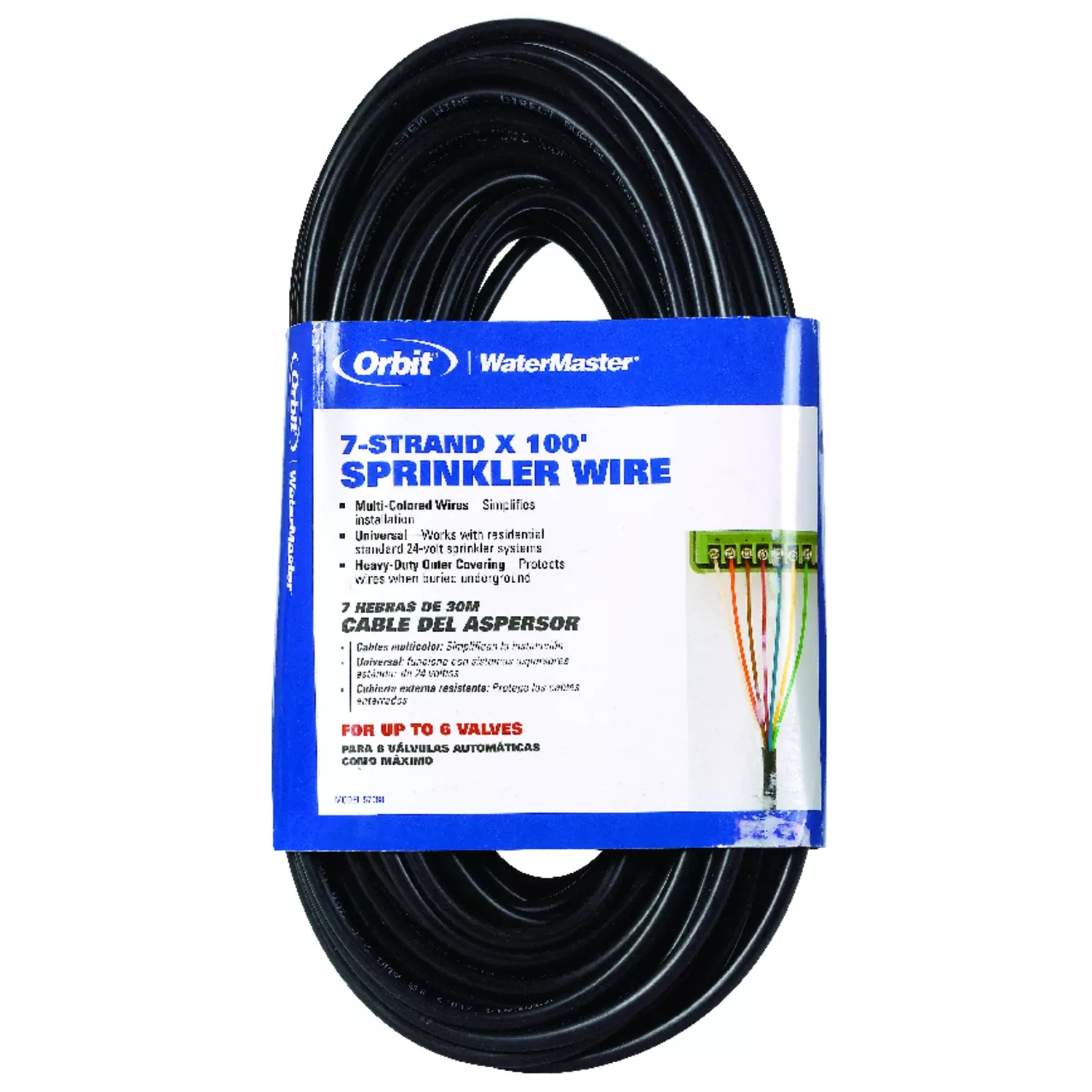 Underground Sprinkler Valve Control Wire, 7 Conductor X 100 Ft. Ea